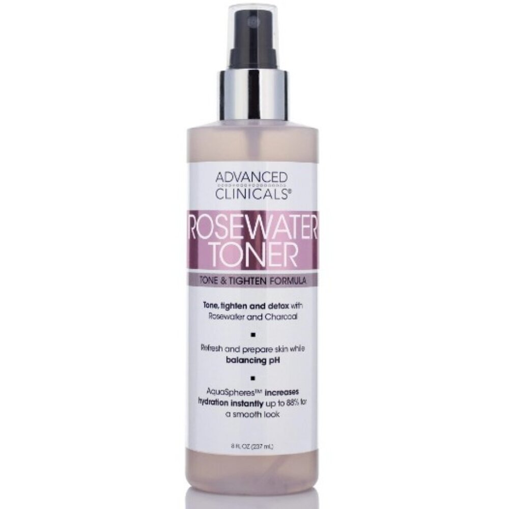 Advanced Clinicals Rosewater Face Toner for Hydration and Toning